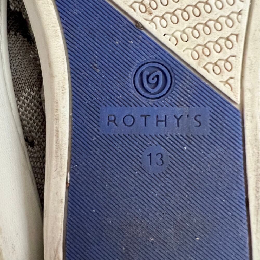 Rothy's Grey Camo Slip On Sneakers Size Kids 13 - Picture 6 of 10